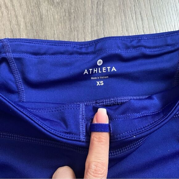 Athleta Leggings Royal Blue Capri XS Workout Athleisure Yoga - Picture 3 of 12